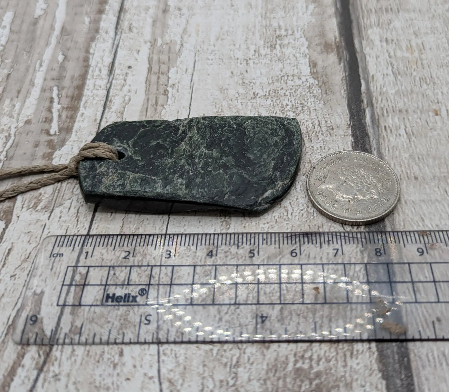 raw serpentine pounamu pendant -natural unpolished New Zealand Aotearoa pebble jewellery.