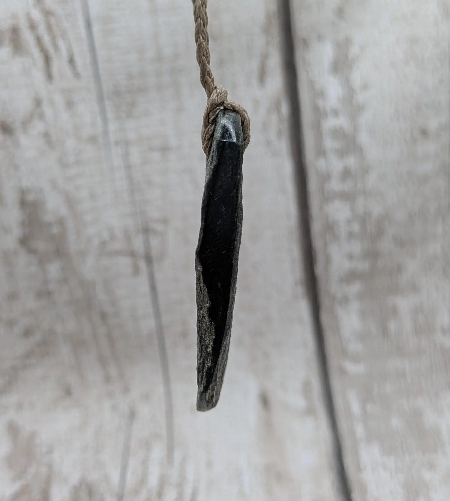 raw serpentine pounamu pendant -natural unpolished New Zealand Aotearoa pebble jewellery.