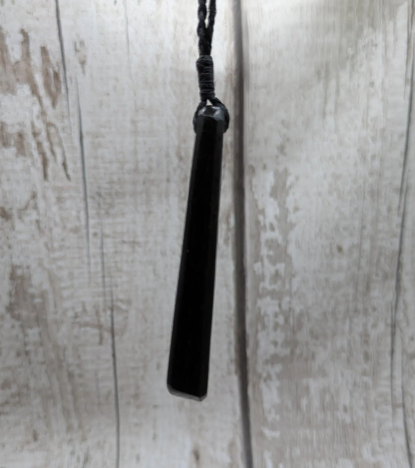 Fenland bog oak with NZ Aotea inlay pendant -Ancient British Wood, Māori Inspired Teardrop Necklace, Nature Jewellery.