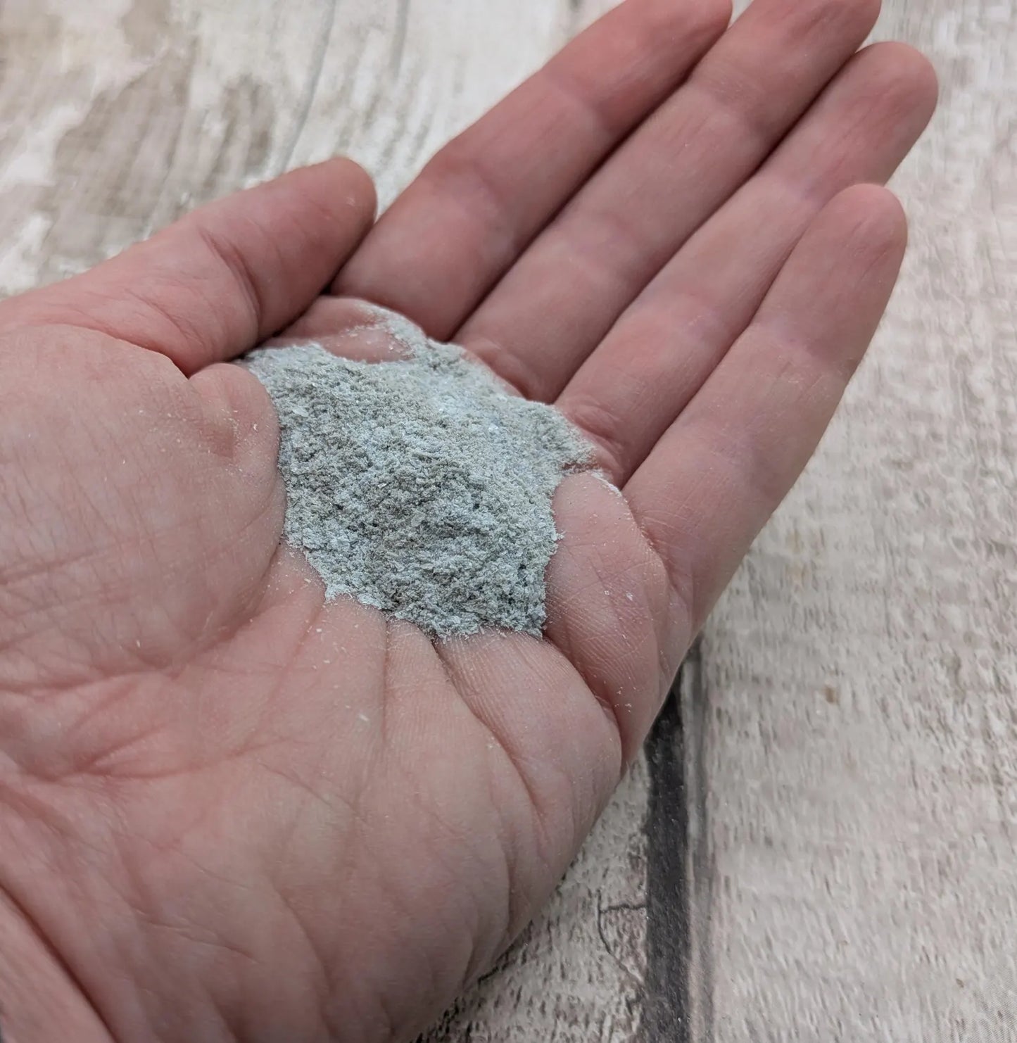 Unrefined powdered blue kyanite paint pigment