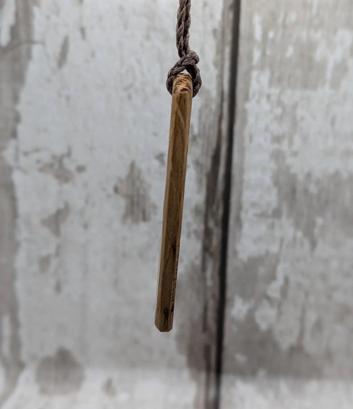 Oak wood pendant with sunflower laser print.