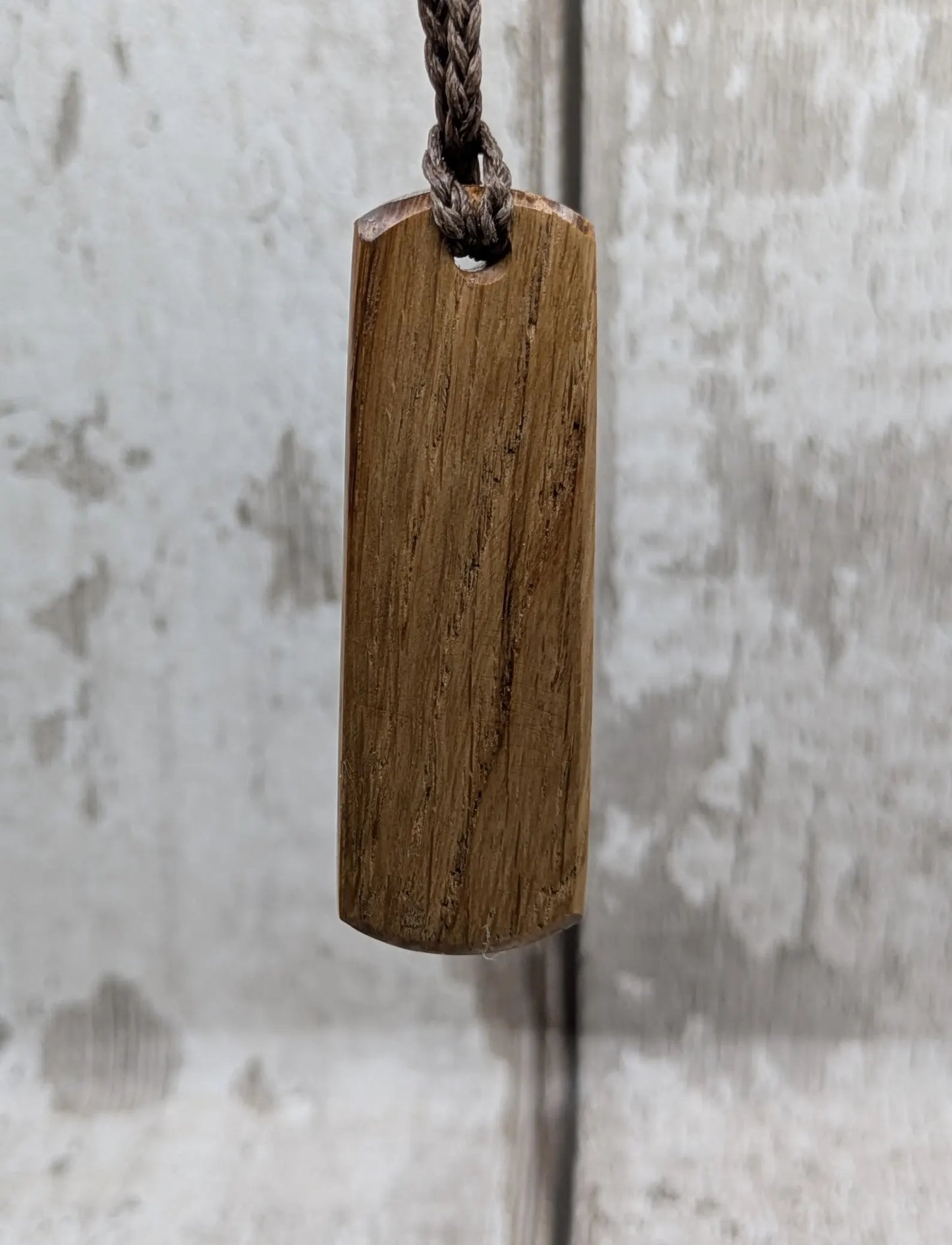 Oak wood pendant with sunflower laser print.