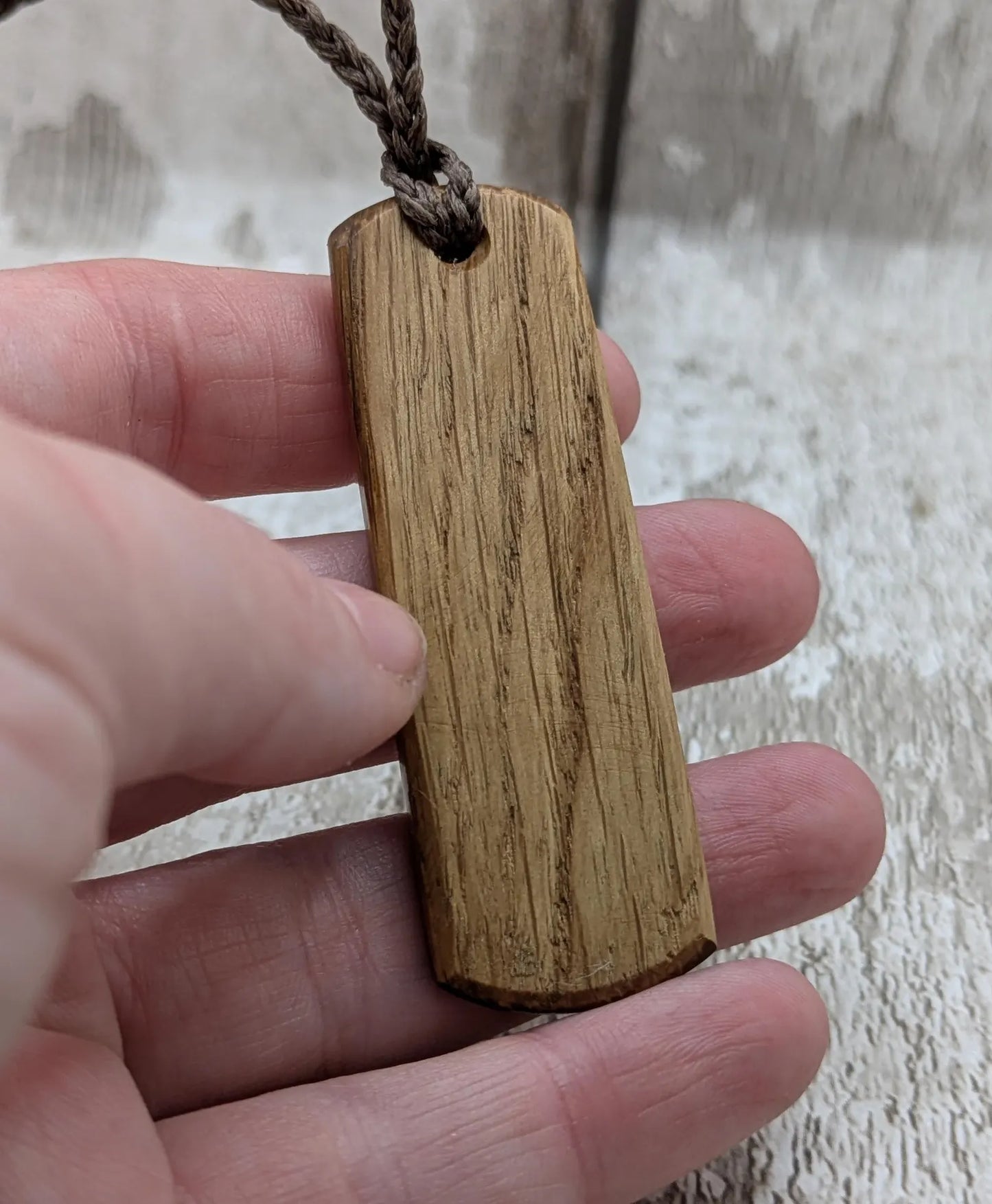Oak wood pendant with sunflower laser print.
