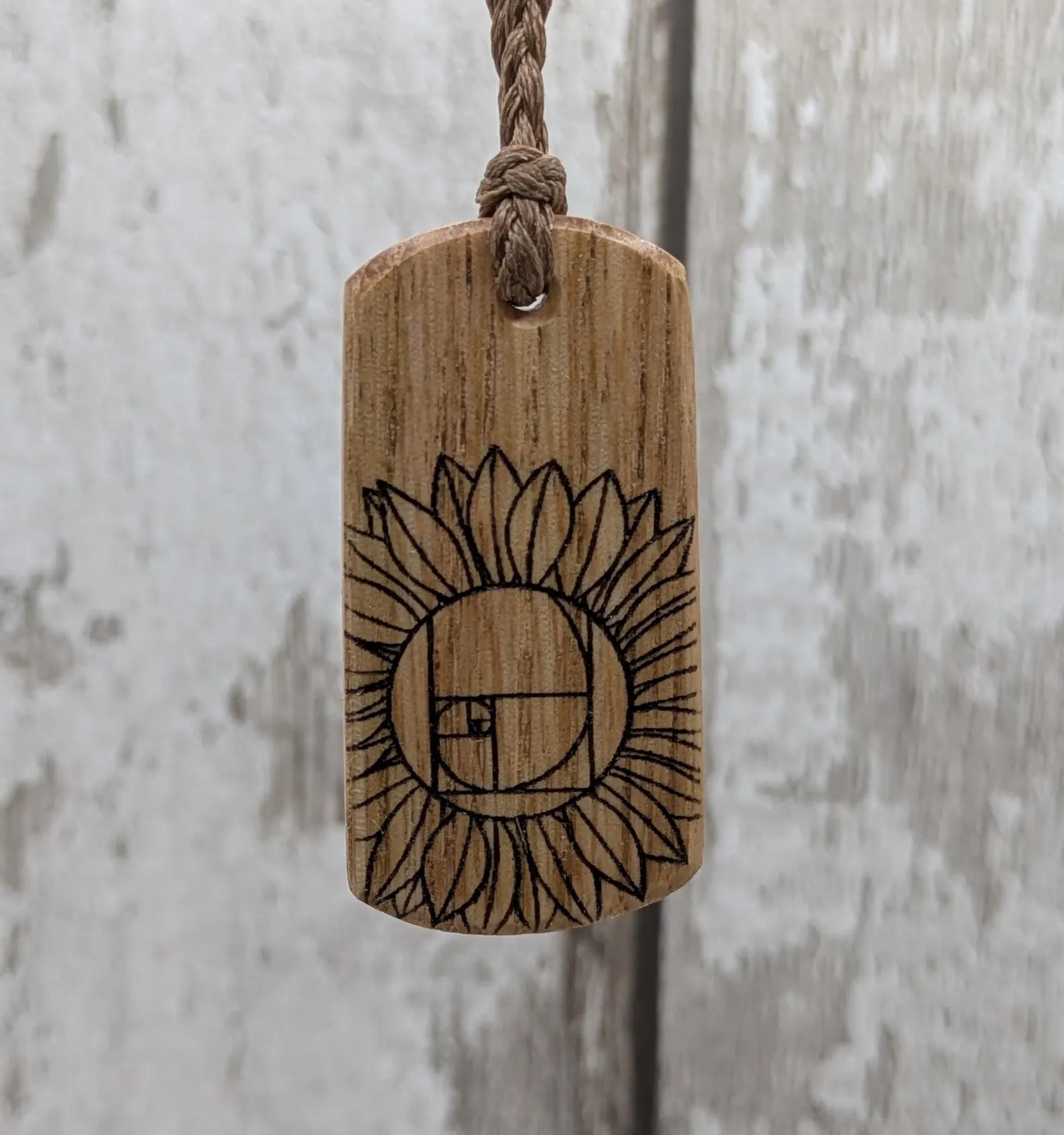 Sweet chestnut laser printer sunflower pendants.