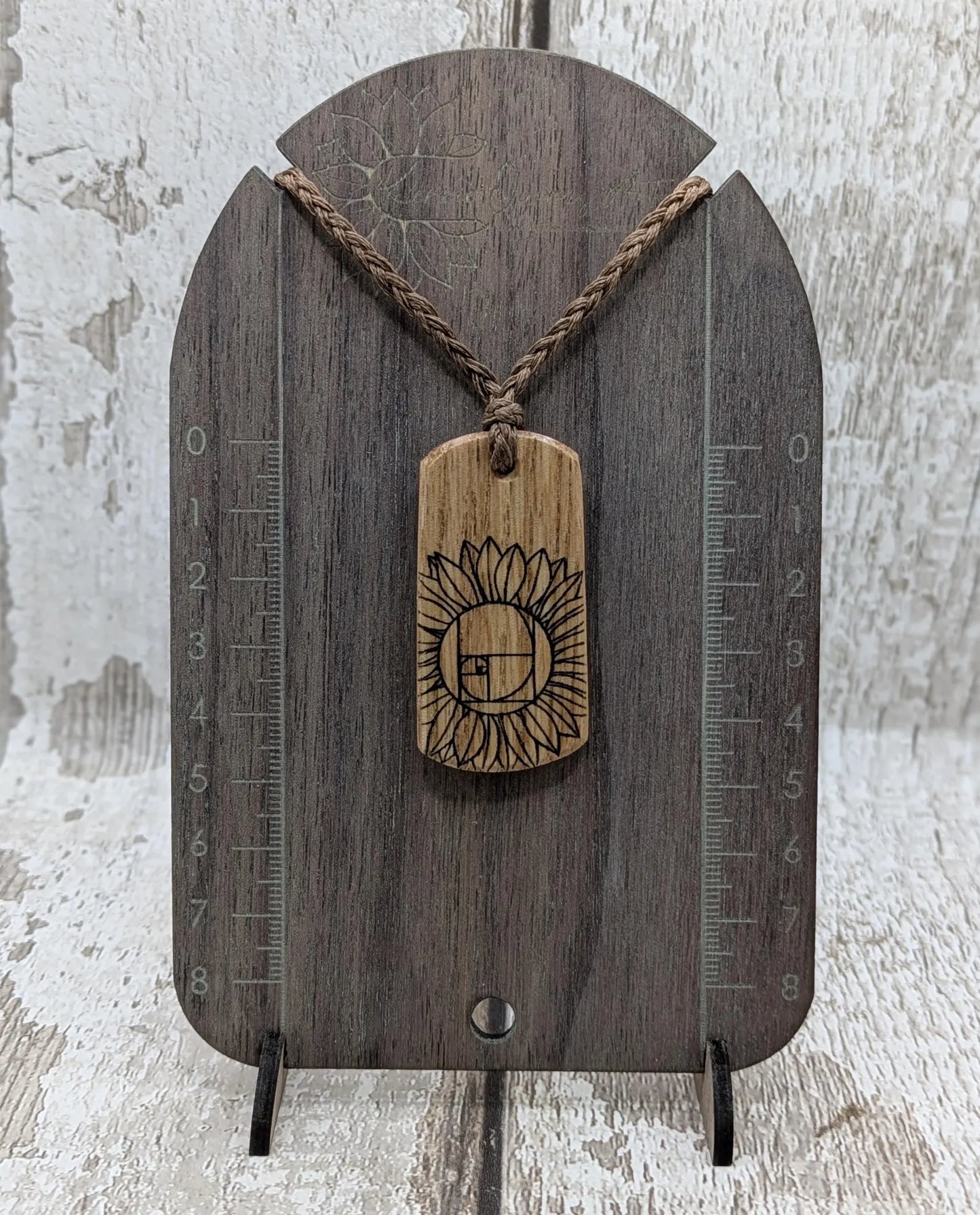 Sweet chestnut laser printer sunflower pendants.