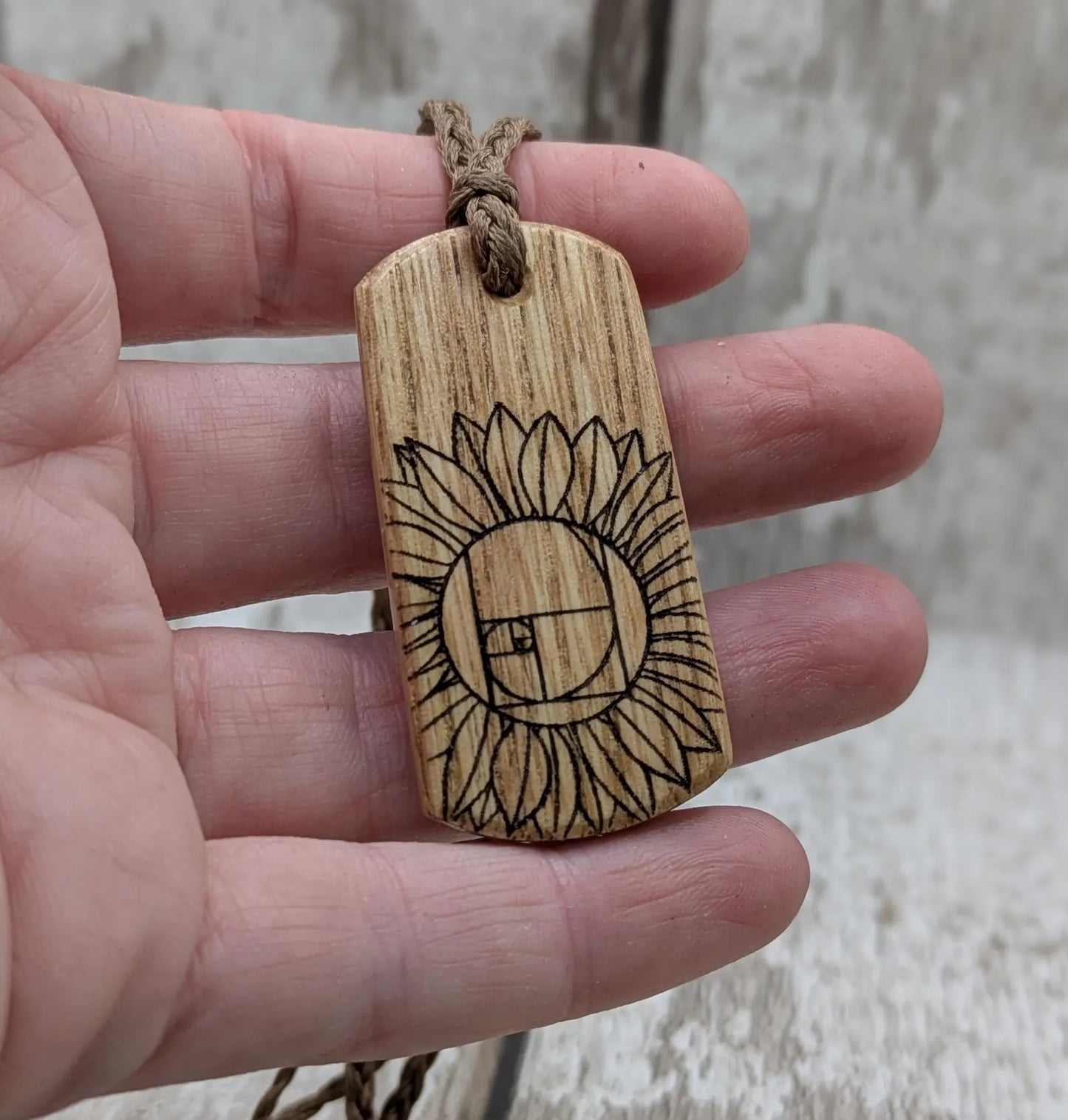 Sweet chestnut laser printer sunflower pendants.