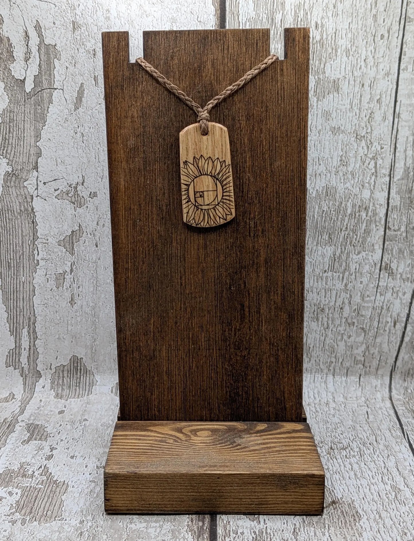 Sweet chestnut laser printer sunflower pendants.