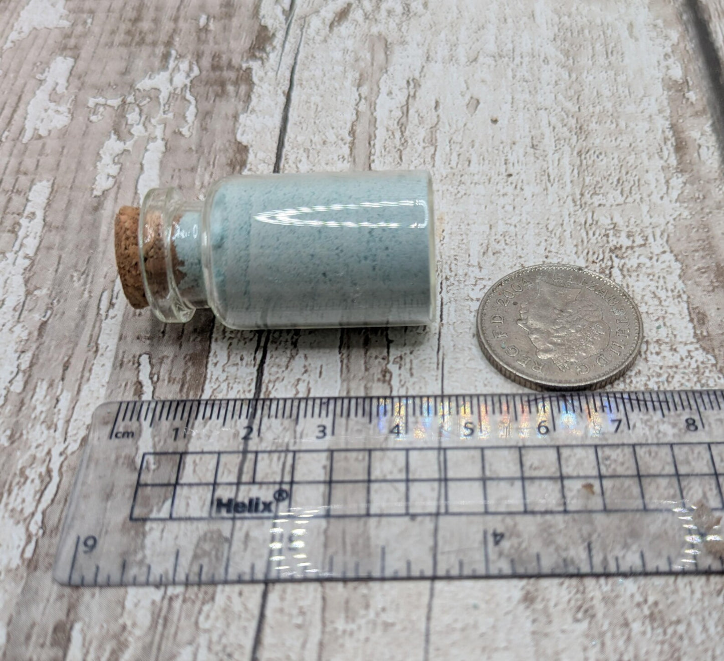 Unrefined powdered amazonite paint pigment.