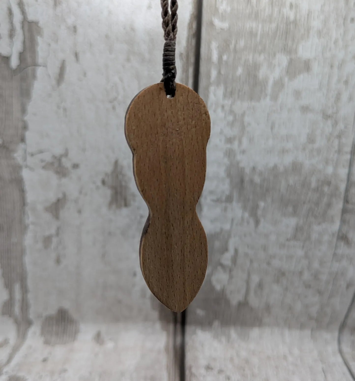 Tulip wood laser printed tattooed goddess pendant.