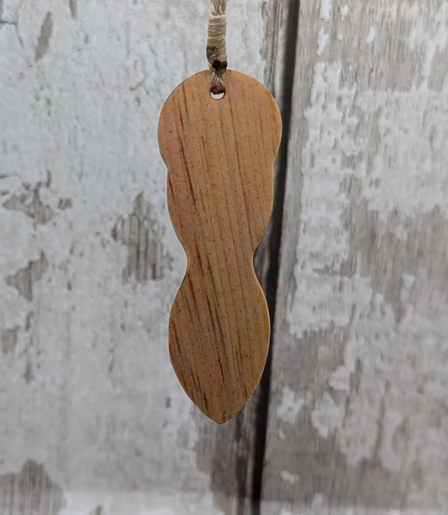Yew wood tattooed goddess laser printed pendant.
