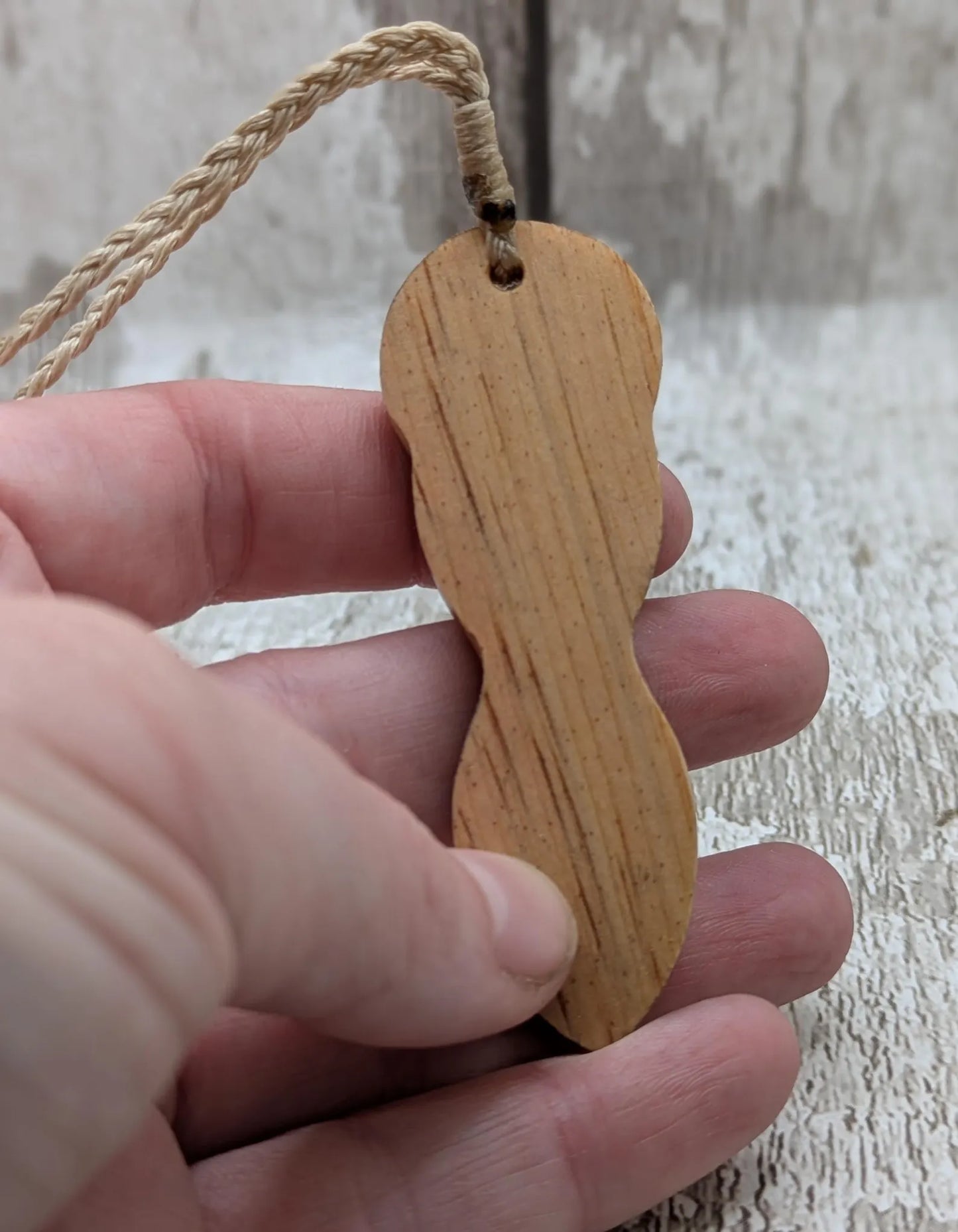 Yew wood tattooed goddess laser printed pendant.