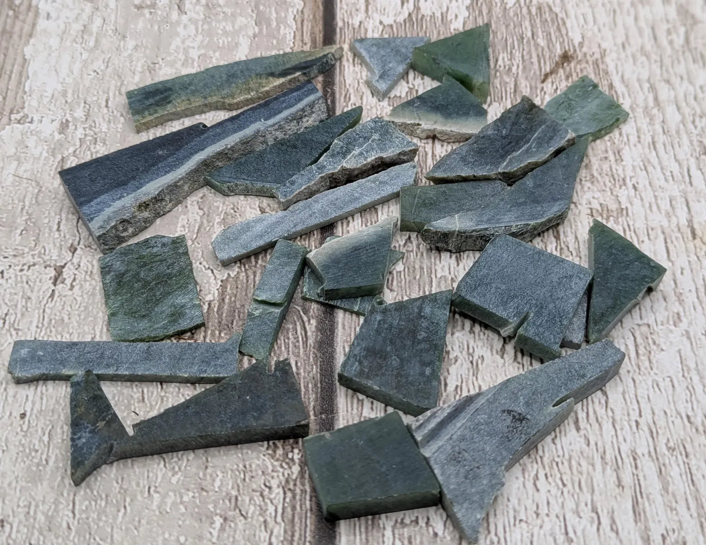 New Zealand pounamu jade off cuts pouch