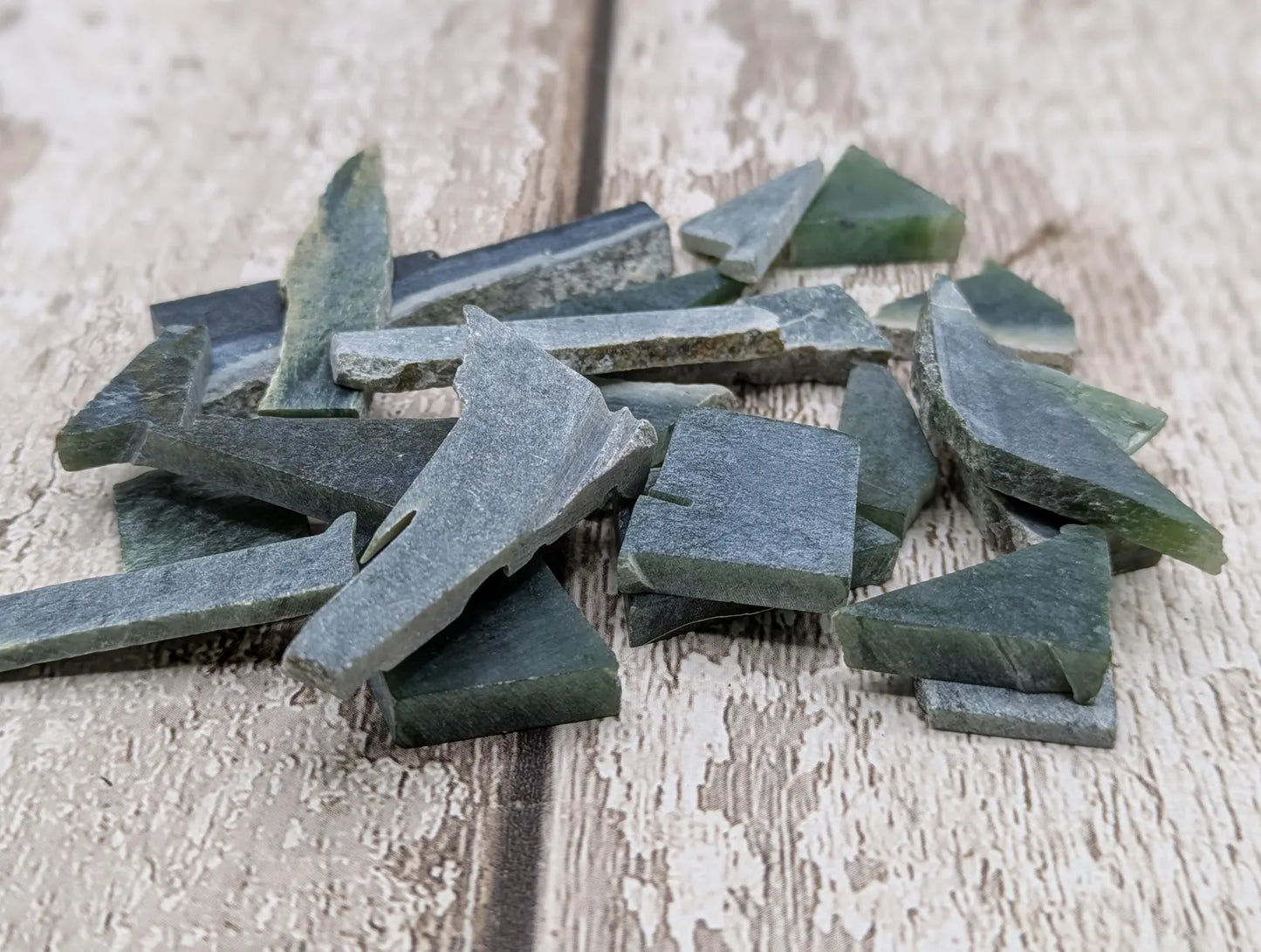 New Zealand pounamu jade off cuts pouch