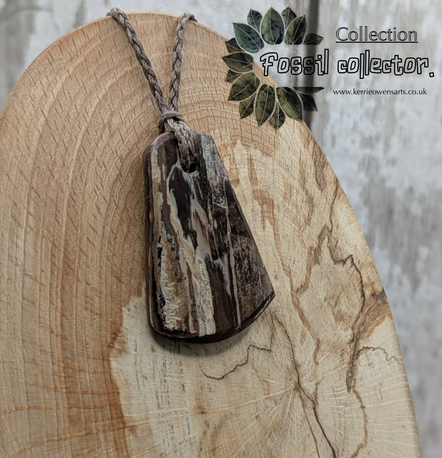 Mammoth ivory tusk fossil roimata teardrop pendant.