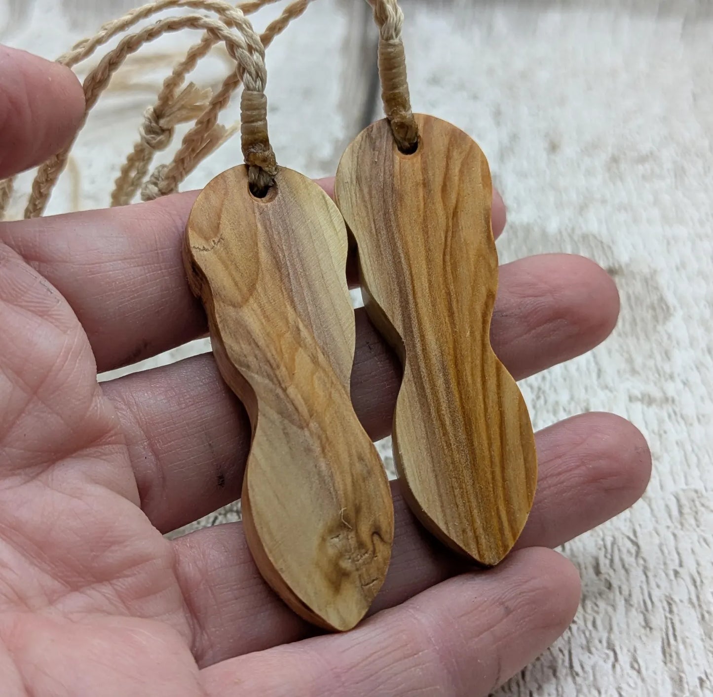 Yew wood goddess laser printed pendant.