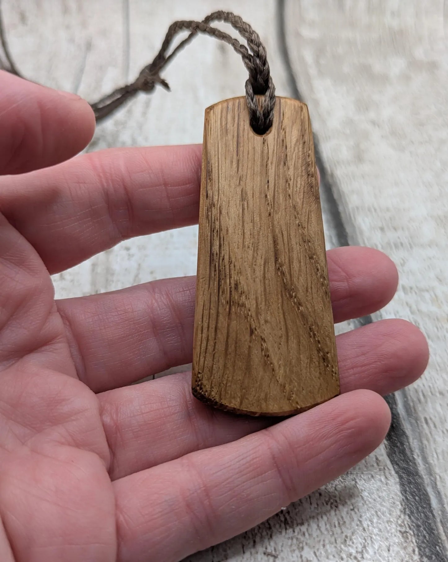 Statement oak wood roimata drop pendant