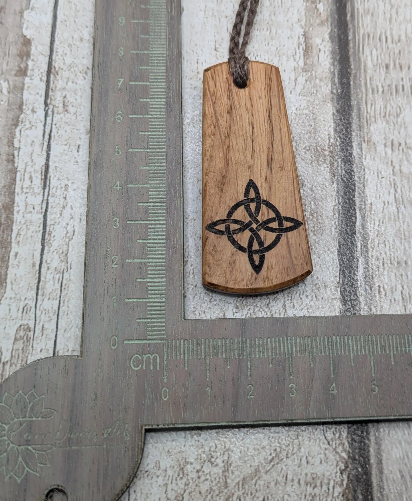 Statement oak wood roimata drop pendant