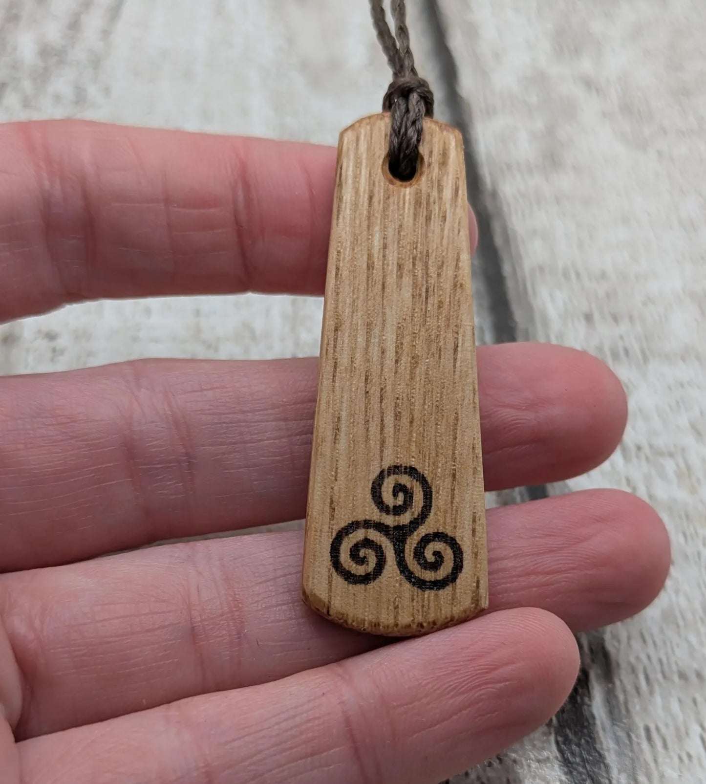 Sweet chestnut roimata tear drop pendant.