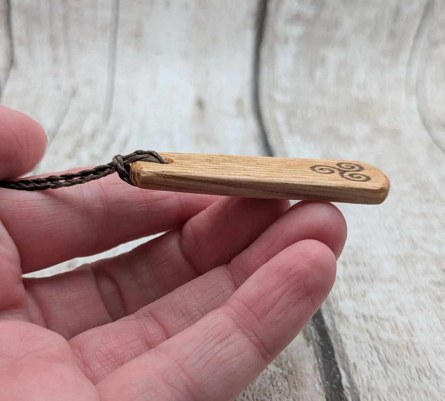 Sweet chestnut roimata tear drop pendant.