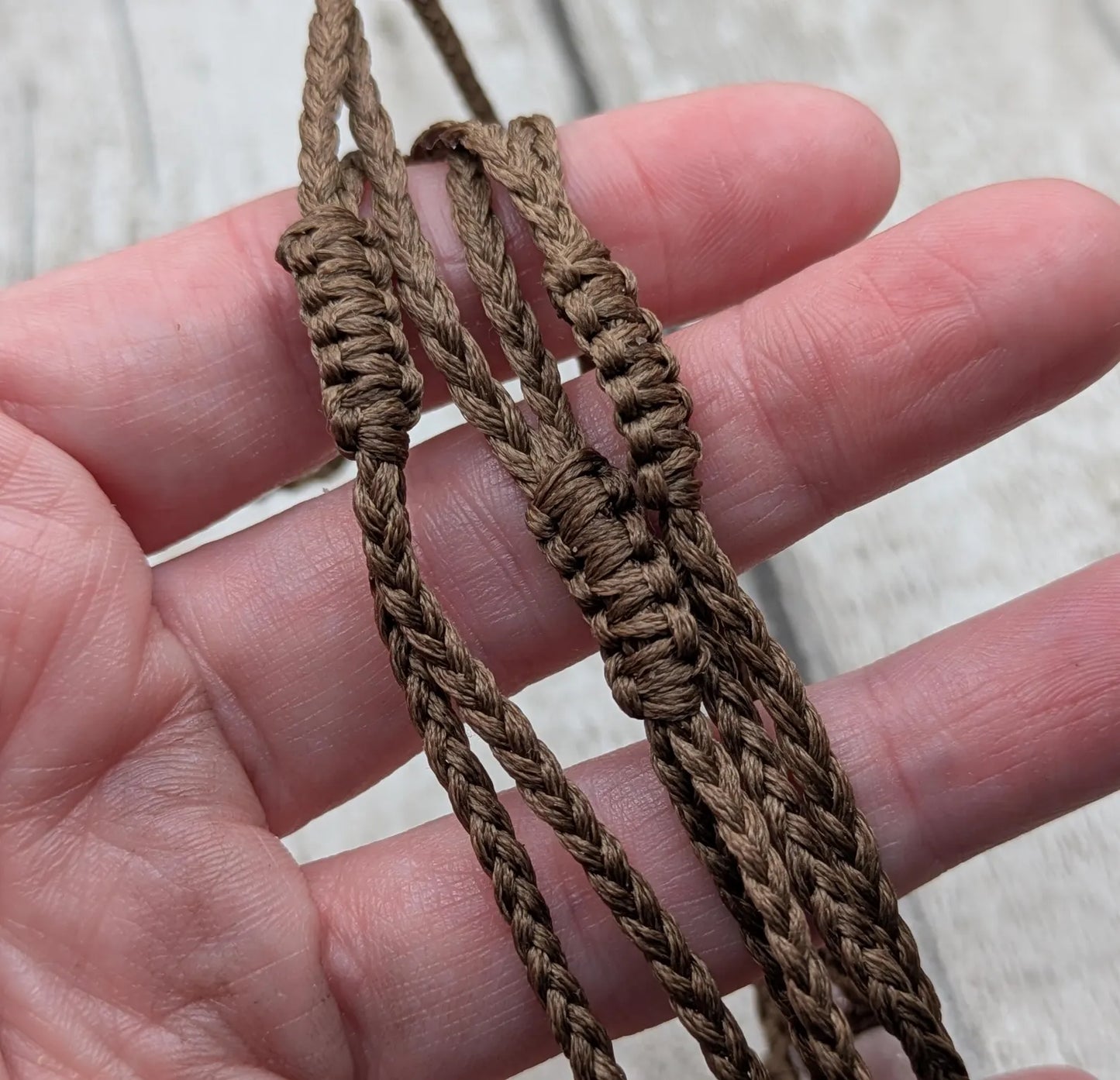 Pink tourmaline beaded macramé woven adjustable bracelet
