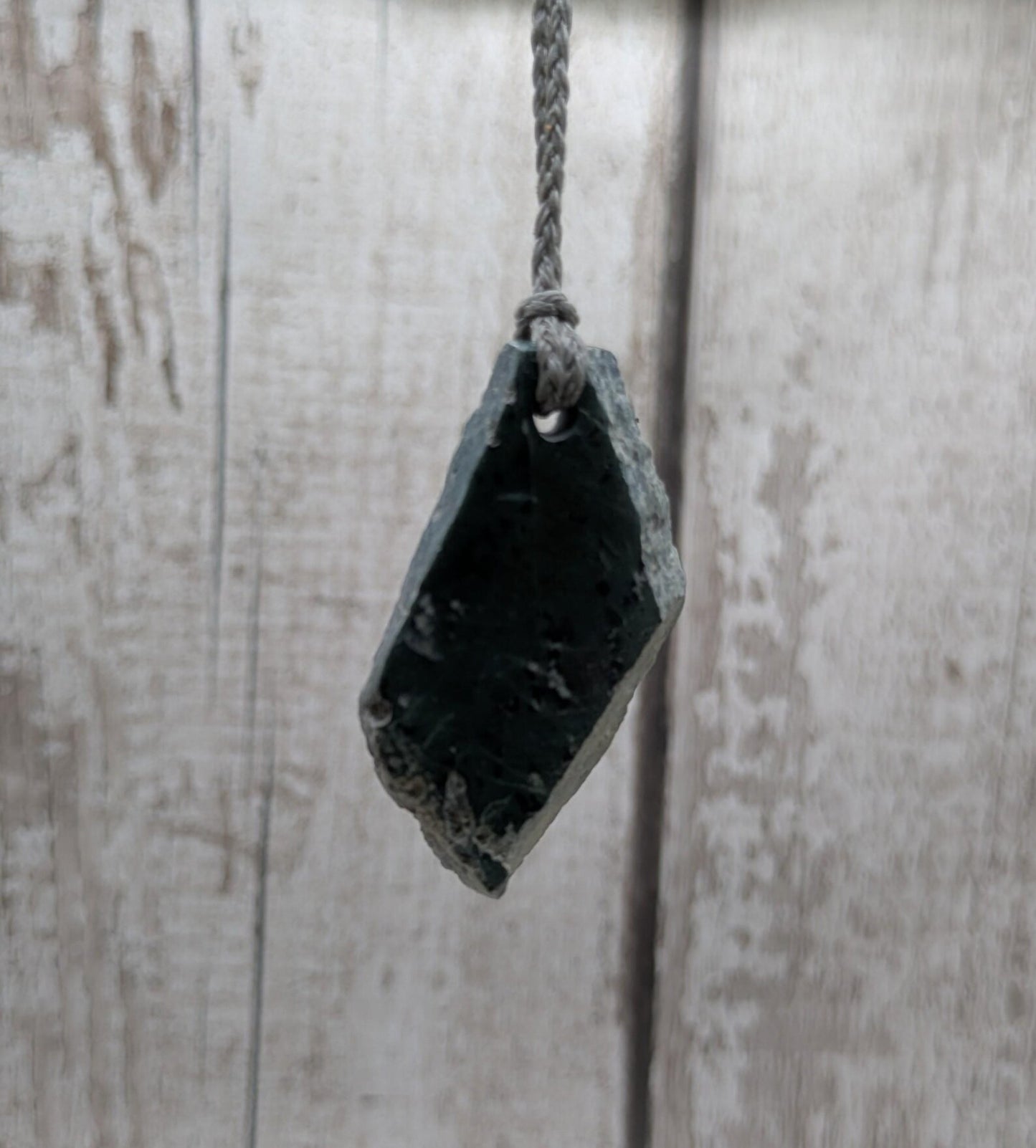 Raw New Zealand Pounamu Jade Offcut – Polished Greenstone Touchstone | Sacred Māori Stone for Craft or Ritual.