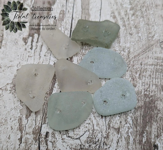 Sea glass connector beads.