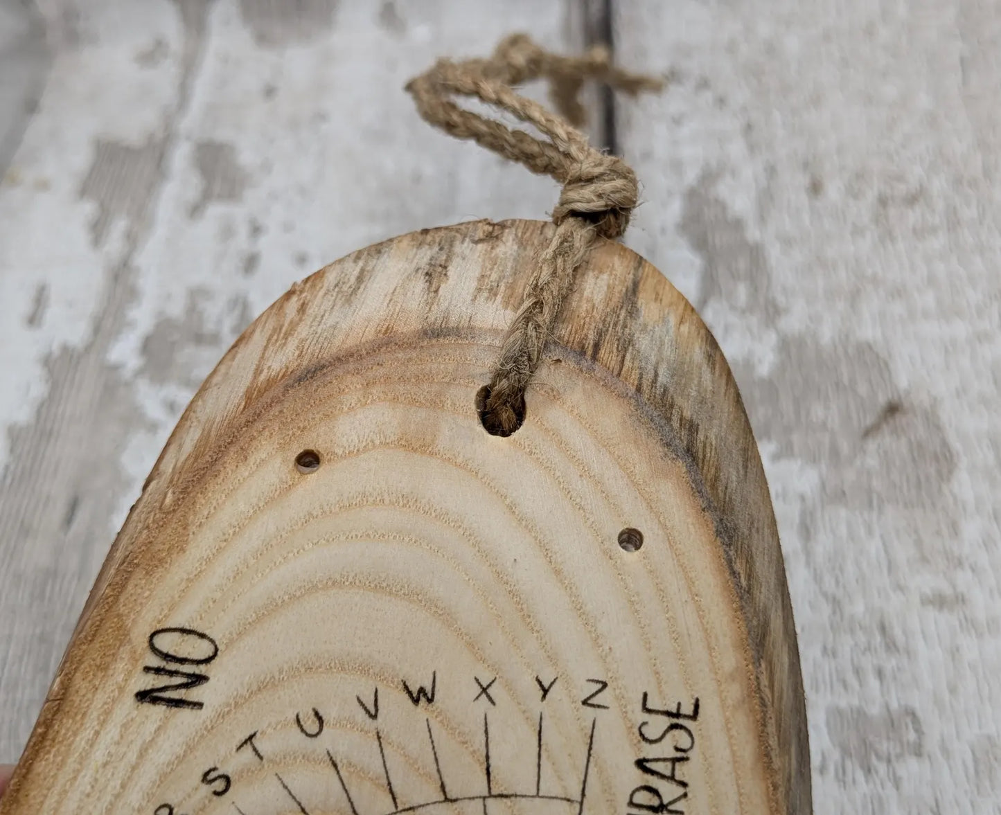 Ash wood pendulum dowsing pendulum board laser printed, with sunflower design.