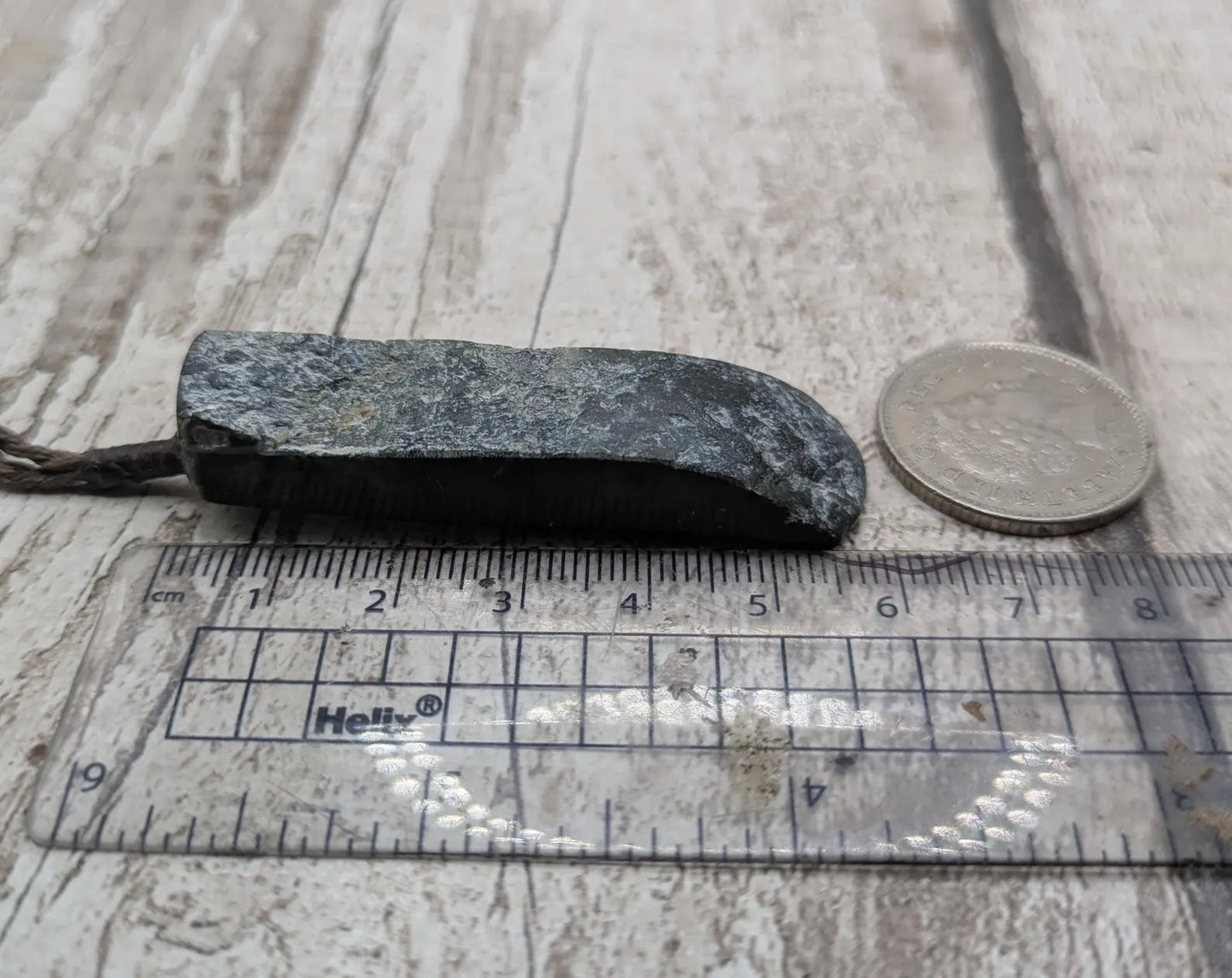 New Zealand Pounamu (Nephrite Jade) Raw Adze-Style Pendant – Live Edge Greenstone