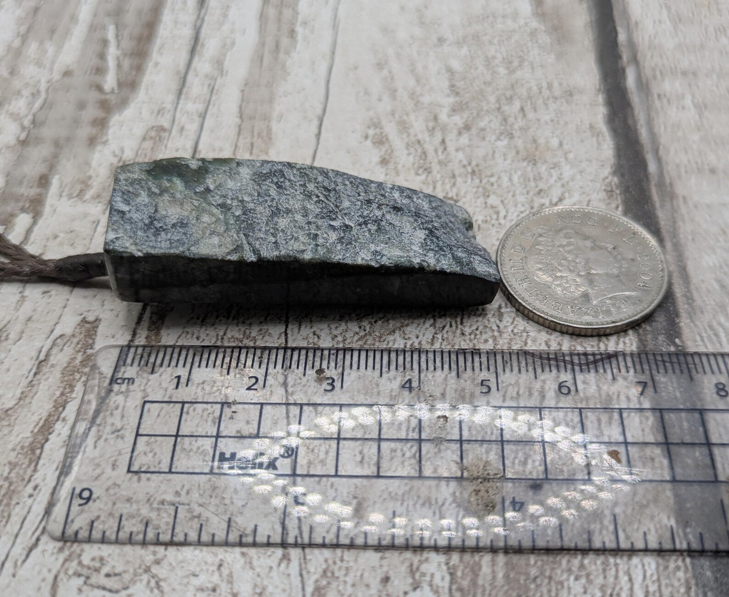 New Zealand Pounamu (Nephrite Jade) Raw Adze-Style Pendant – Live Edge Greenstone