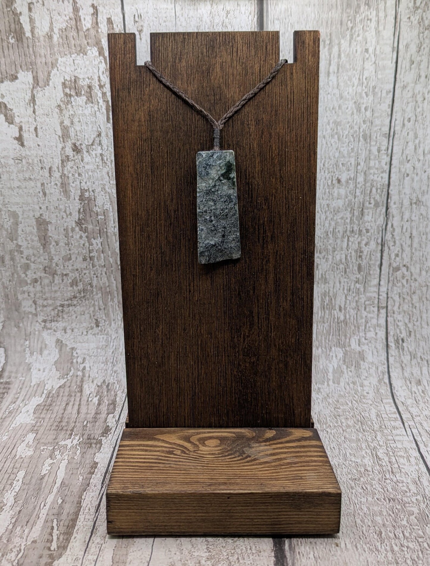 New Zealand Pounamu (Nephrite Jade) Raw Adze-Style Pendant – Live Edge Greenstone