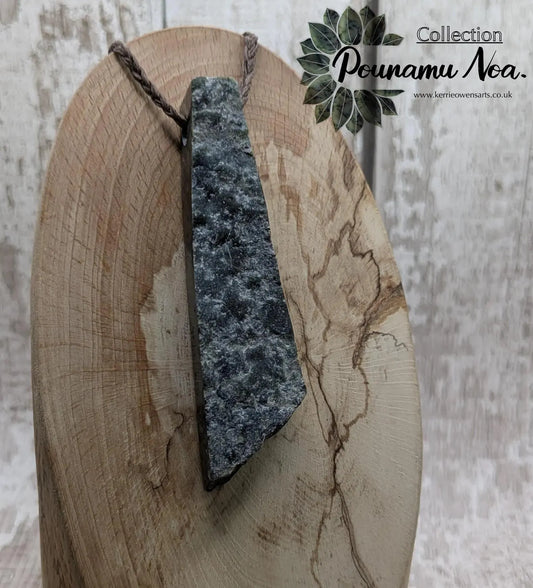 New Zealand Pounamu (Nephrite Jade) Raw Adze-Style Pendant – Live Edge Greenstone