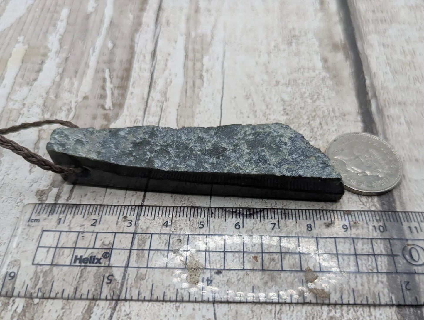 New Zealand Pounamu (Nephrite Jade) Raw Adze-Style Pendant – Live Edge Greenstone