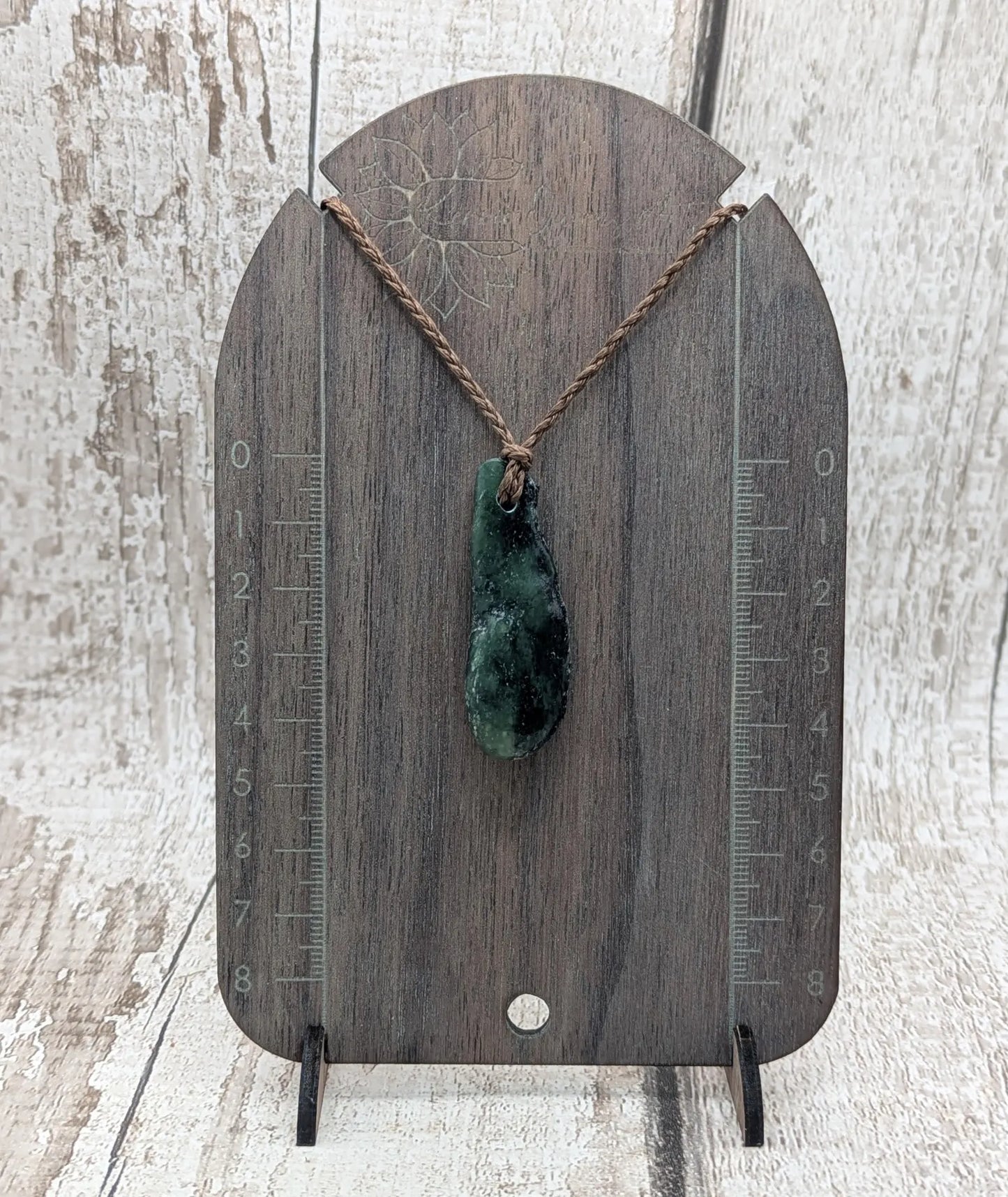 Tumble polished New Zealand Pounamu Jade Necklace – Raw Greenstone Offcut crystal Pendant on Cord, simple spiritual jewellery.