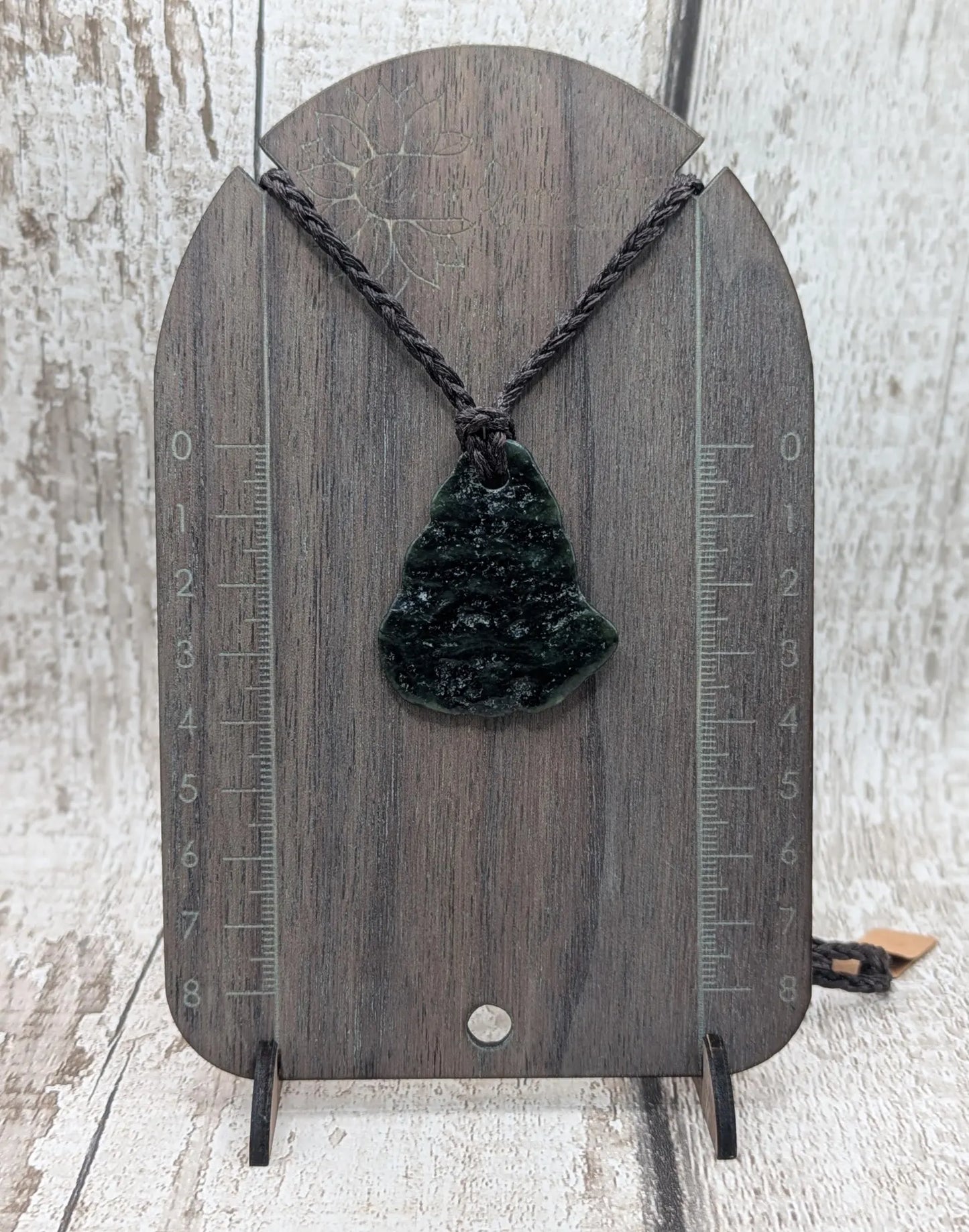 Tumble polished New Zealand Pounamu Jade Necklace – Raw Greenstone Offcut crystal Pendant on Cord, simple spiritual jewellery.