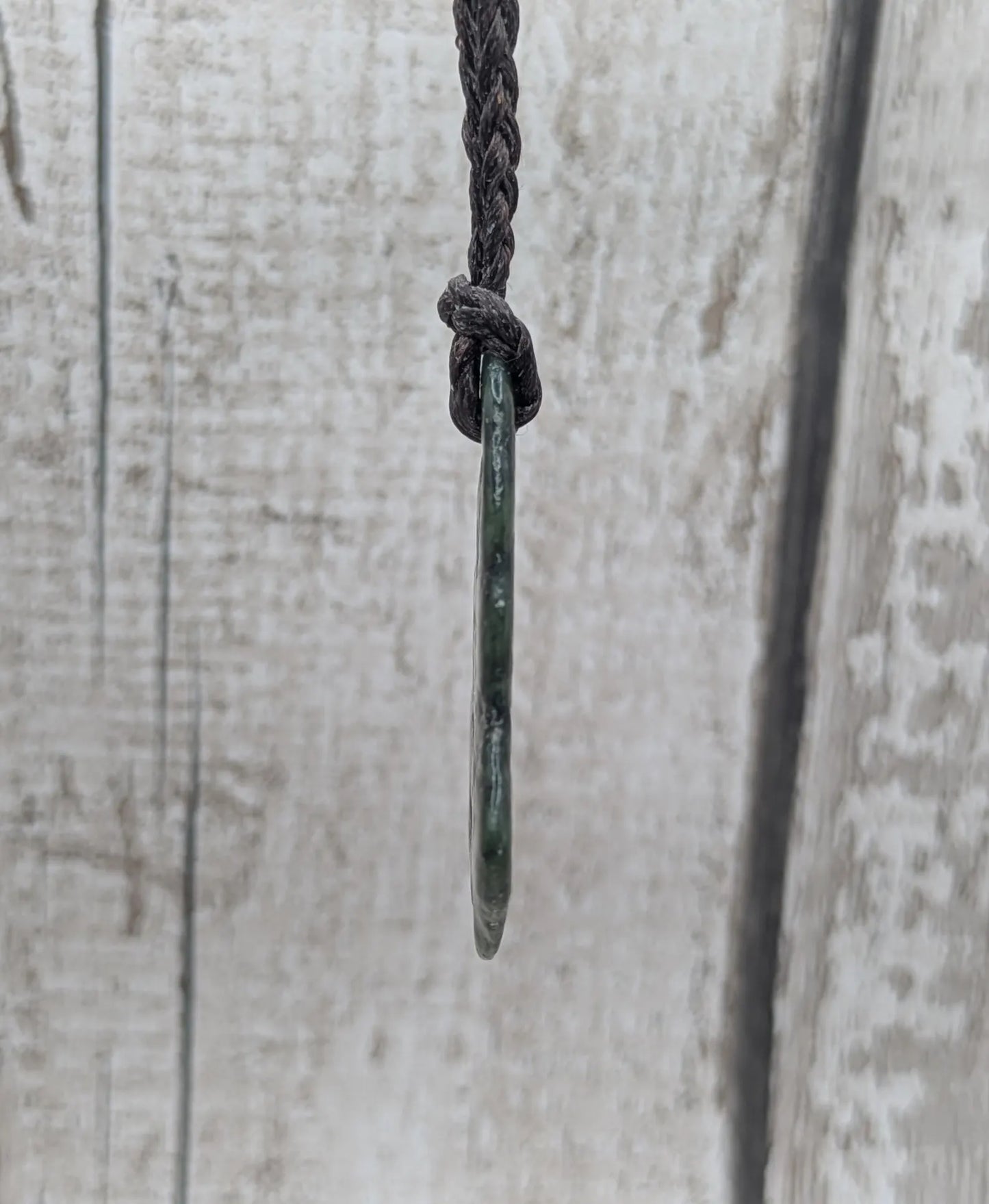 Tumble polished New Zealand Pounamu Jade Necklace – Raw Greenstone Offcut crystal Pendant on Cord, simple spiritual jewellery.