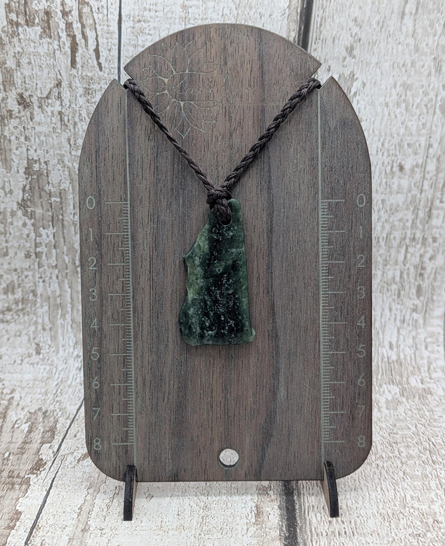 Tumble polished New Zealand Pounamu Jade Necklace – Raw Greenstone Offcut crystal Pendant on Cord, simple spiritual jewellery.