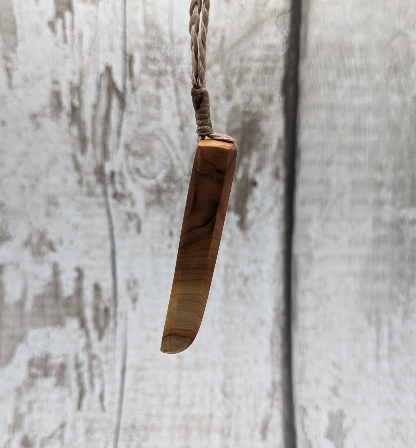 Yew wood hei toki adze pendant