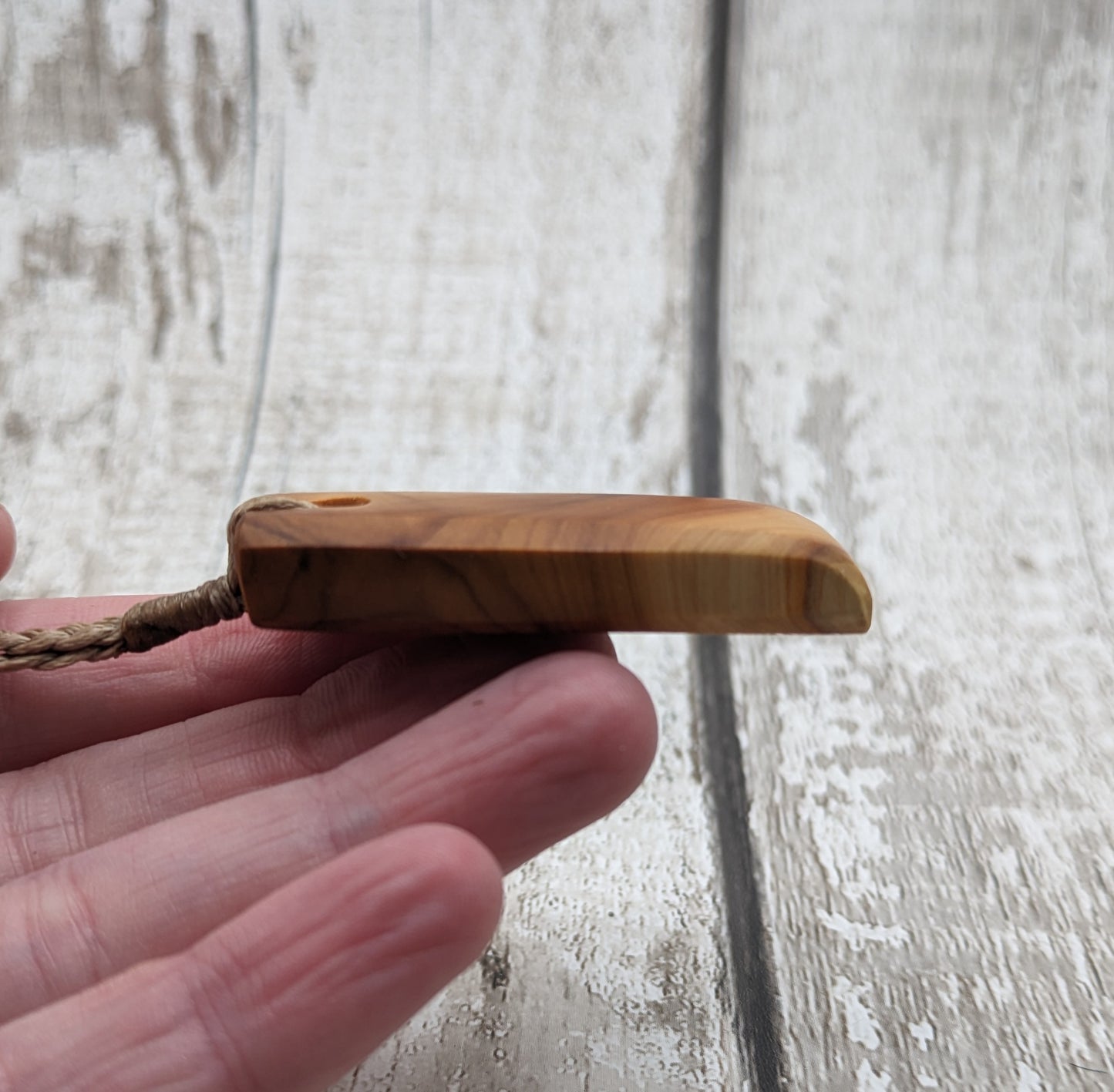 Yew wood hei toki adze pendant