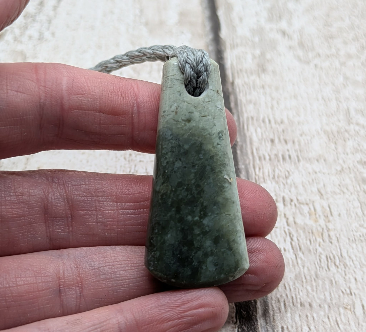 New Zealand Pounamu greenstone nephrite jade roimata pendant.