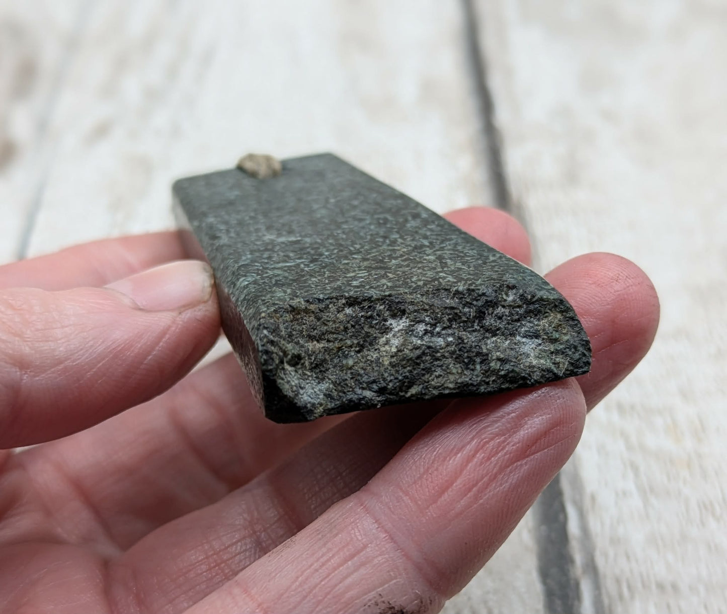 Preseli bluestone large statment pendant with live edge.