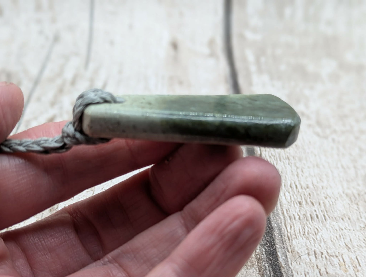 New Zealand Pounamu greenstone nephrite jade roimata pendant.