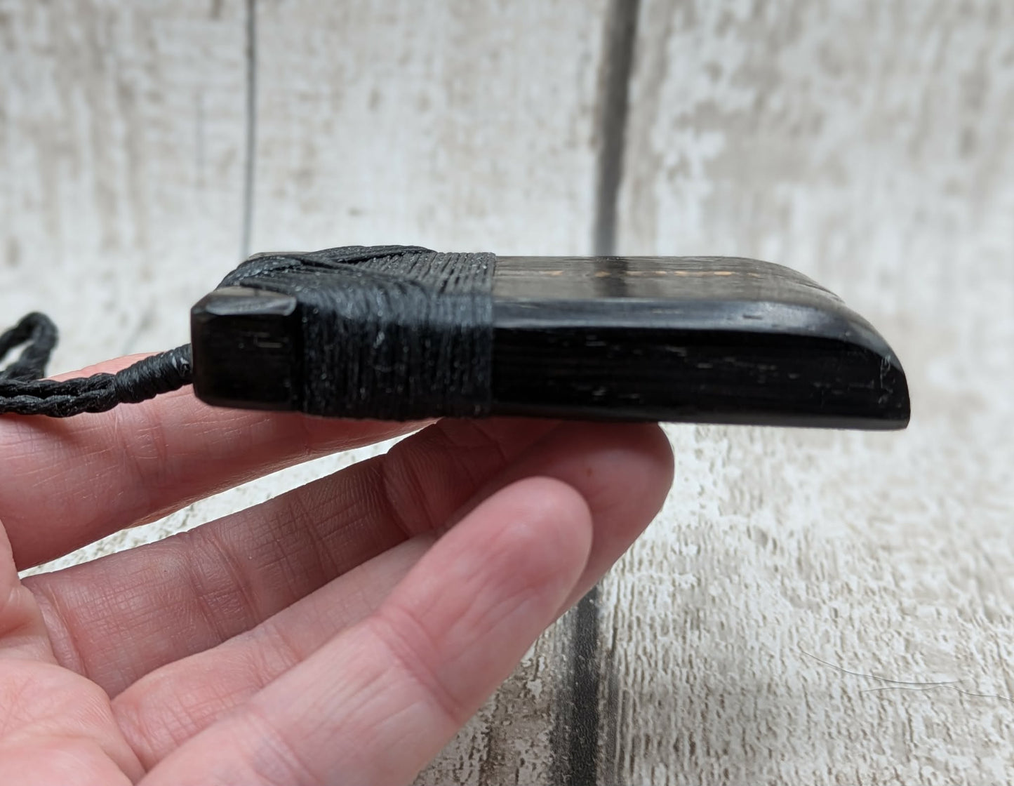 Hei Toki Adze Pendant with Mammoth Tooth Inlay – Statement Talisman from North Sea Doggerland, Handcrafted, website Exclusive