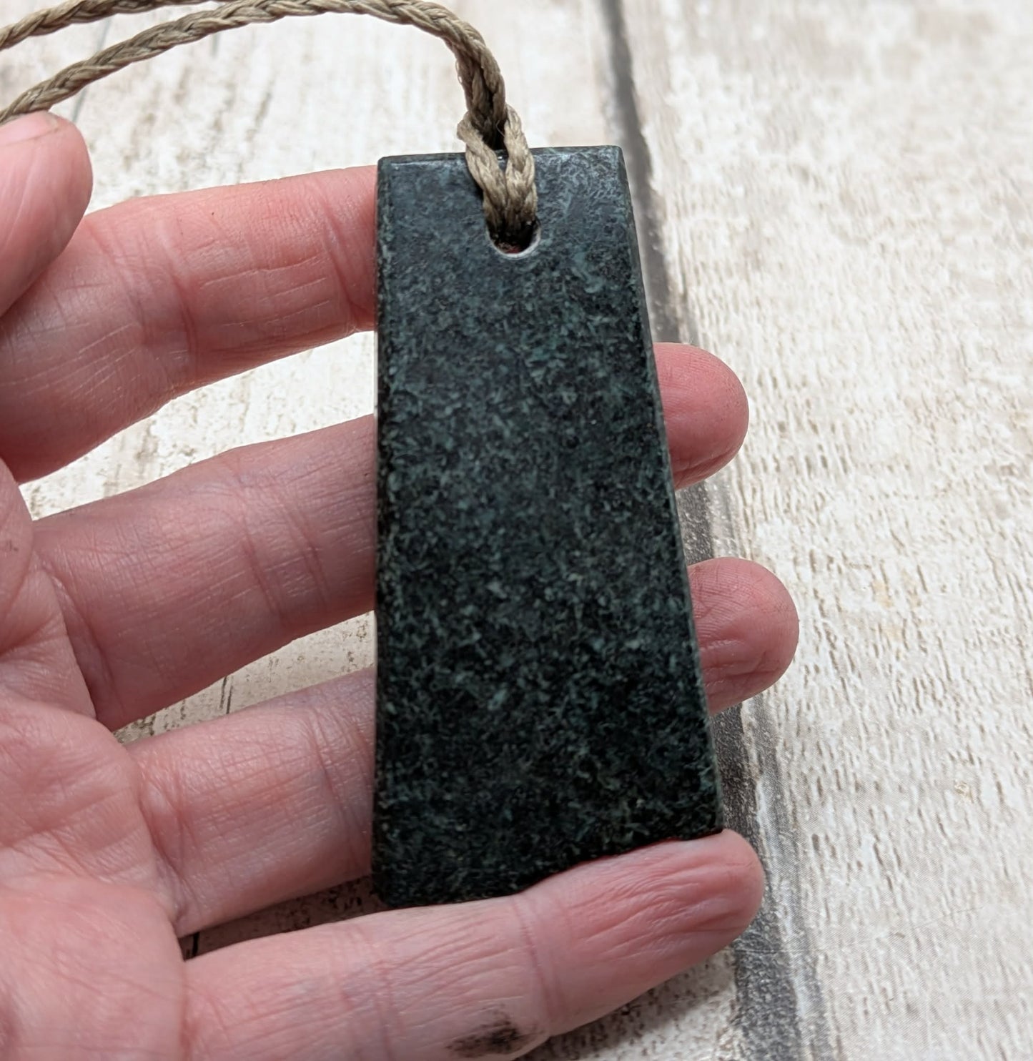 Preseli bluestone large statment pendant with live edge.
