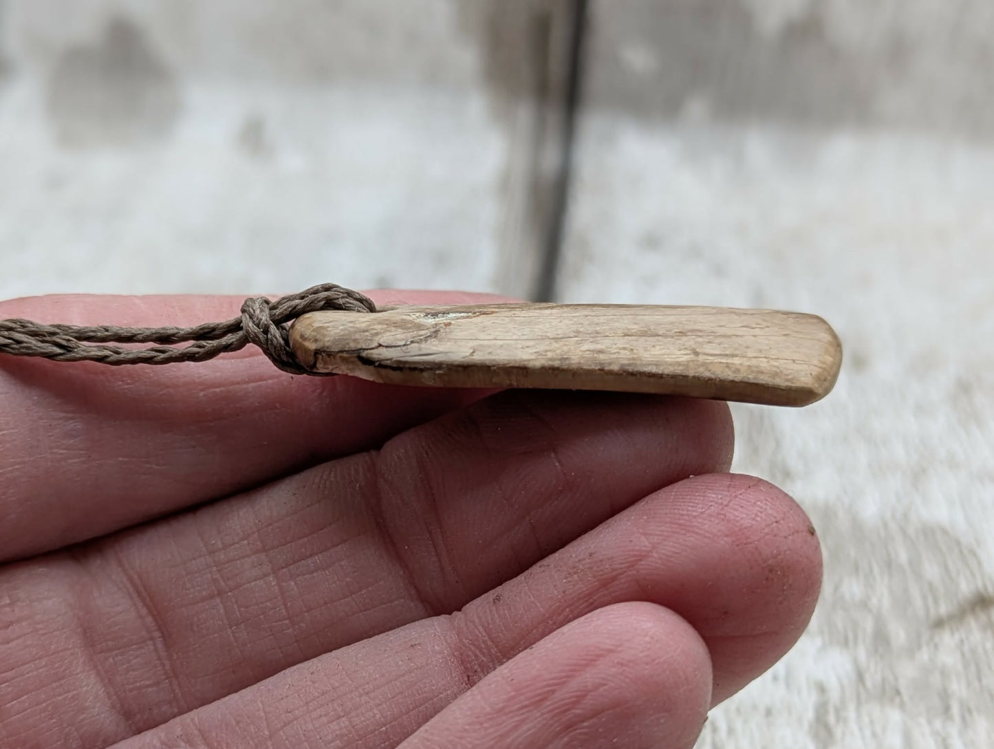 Mammoth ivory tusk fossil roimata tear drop pendant.