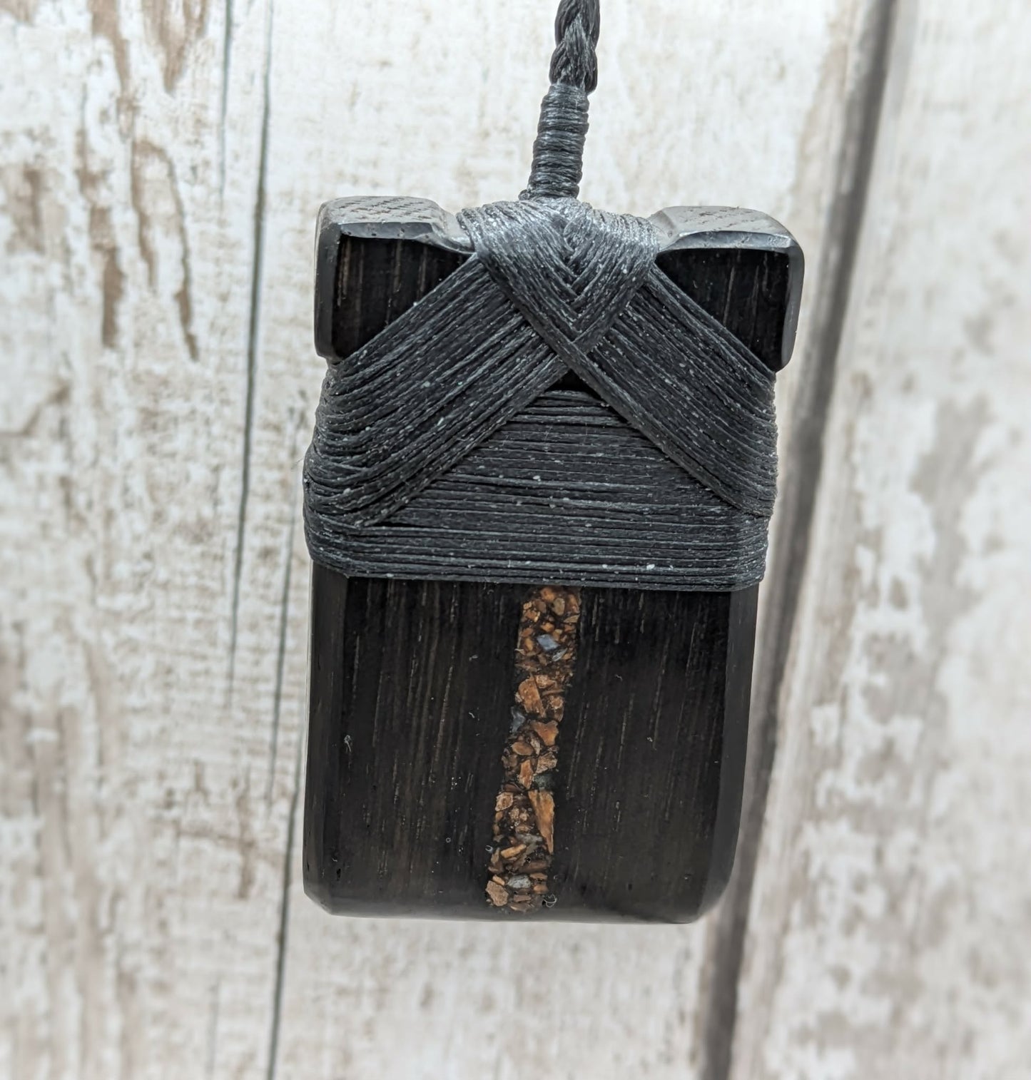 Hei Toki Adze Pendant with Mammoth Tooth Inlay – Statement Talisman from North Sea Doggerland, Handcrafted, website Exclusive
