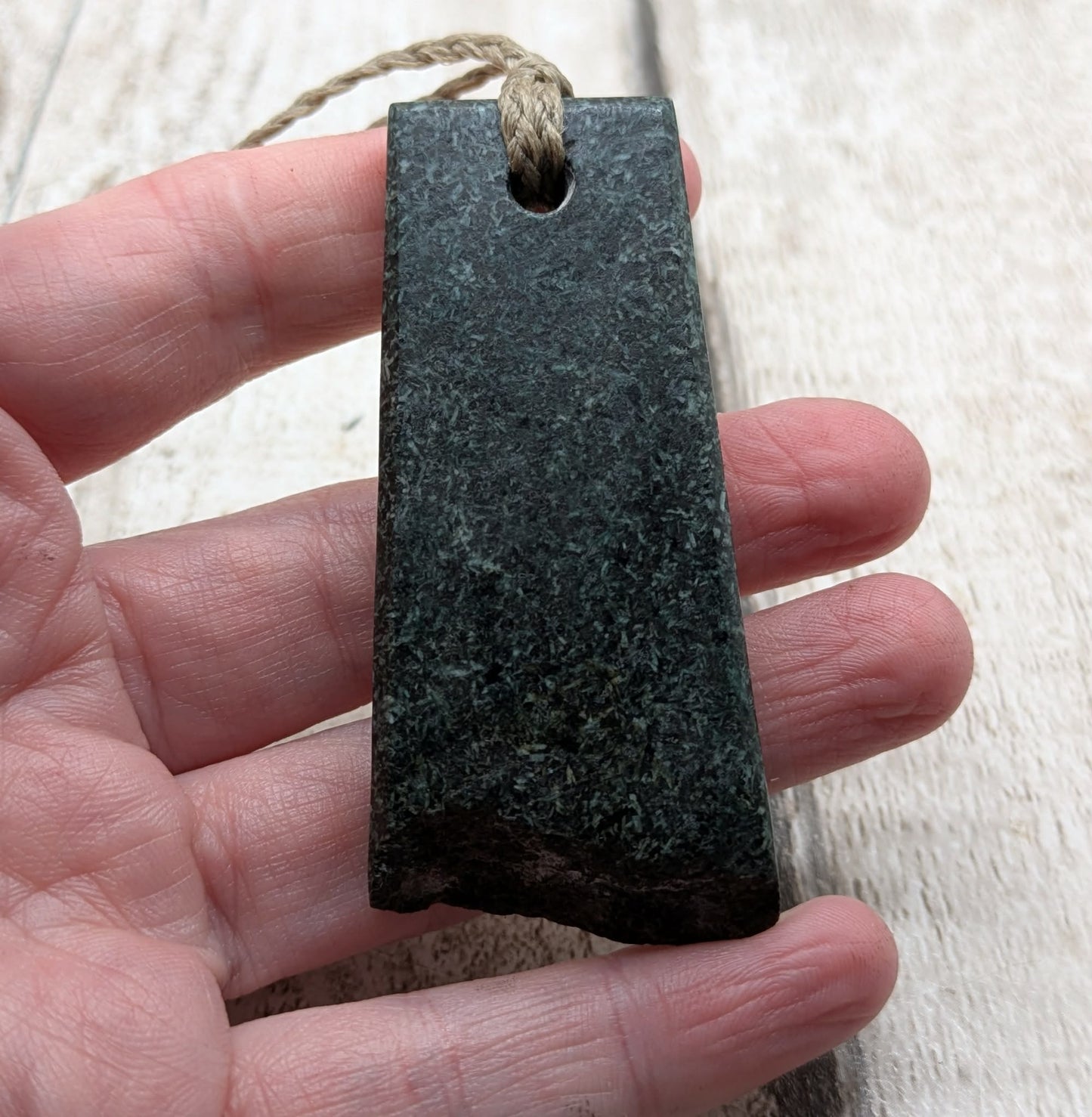 Preseli bluestone large statment pendant with live edge.