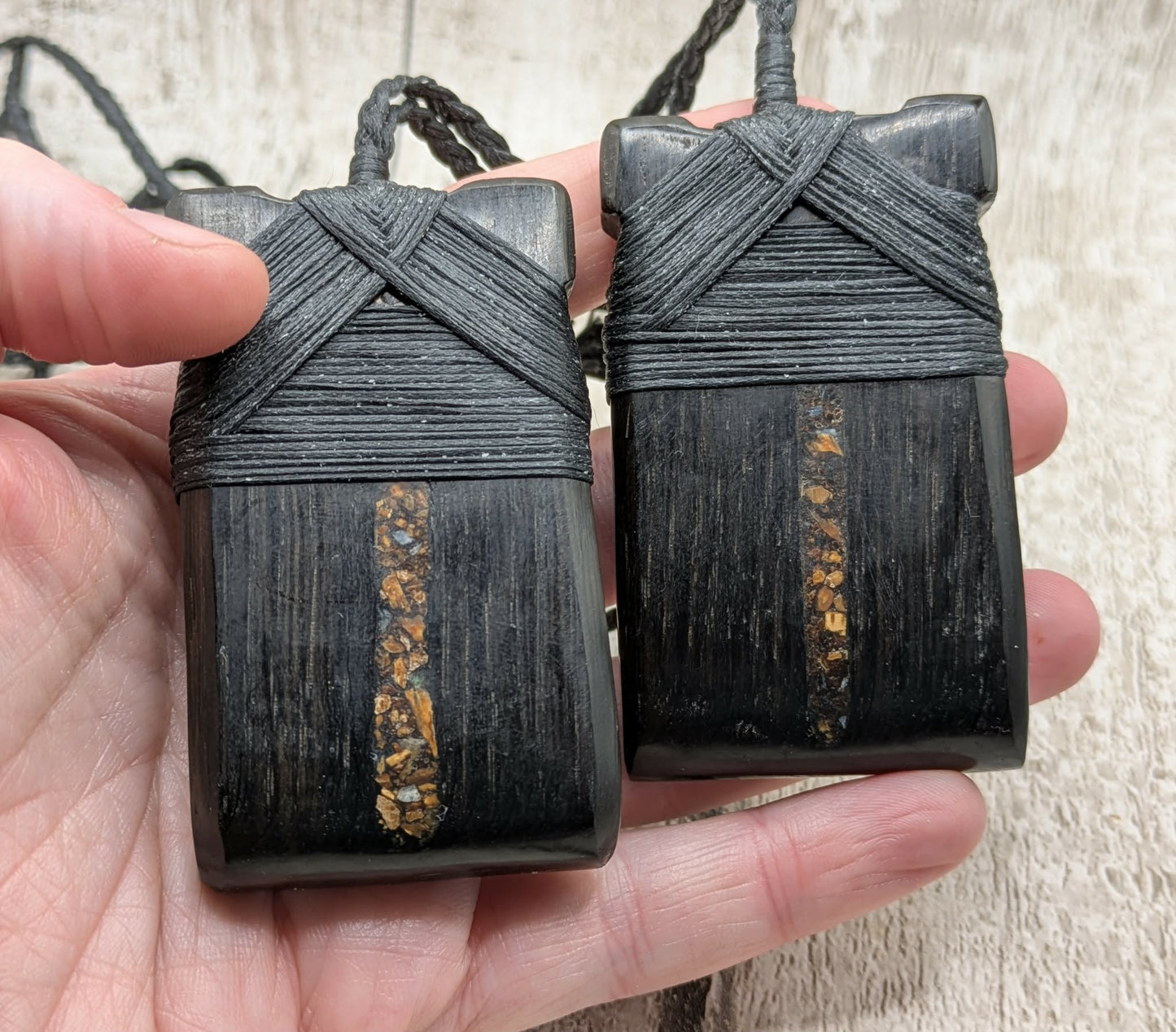 Hei Toki Adze Pendant with Mammoth Tooth Inlay – Statement Talisman from North Sea Doggerland, Handcrafted, website Exclusive