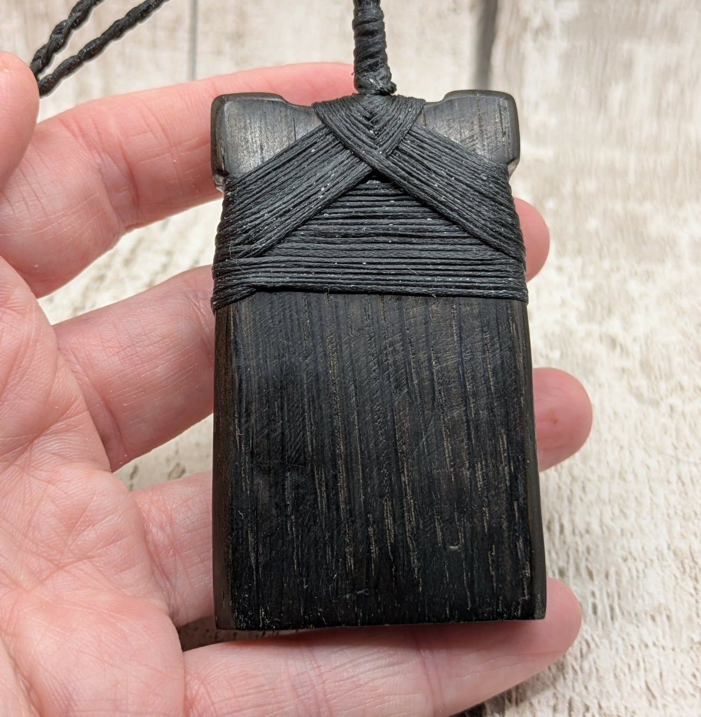 Hei Toki Adze Pendant with Mammoth Tooth Inlay – Statement Talisman from North Sea Doggerland, Handcrafted, website Exclusive