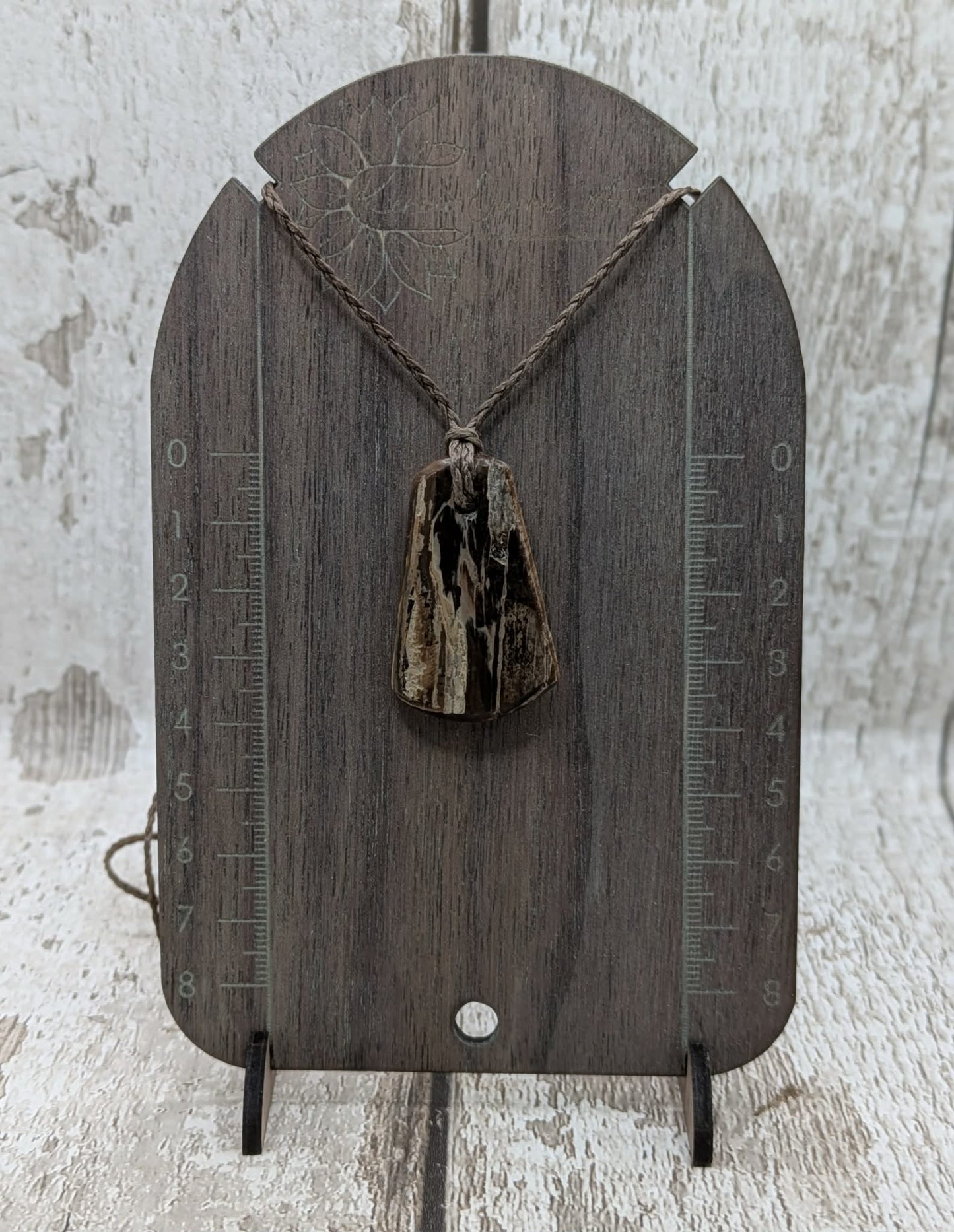 Mammoth ivory tusk fossil roimata teardrop pendant.