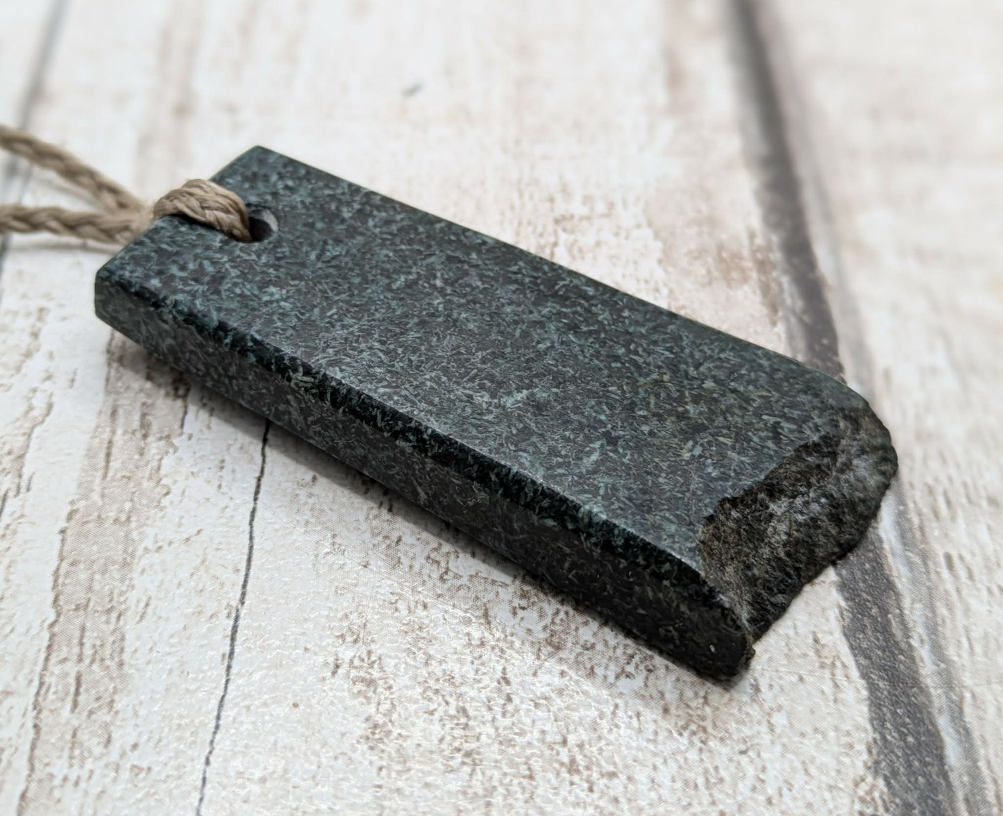 Preseli bluestone large statment pendant with live edge.